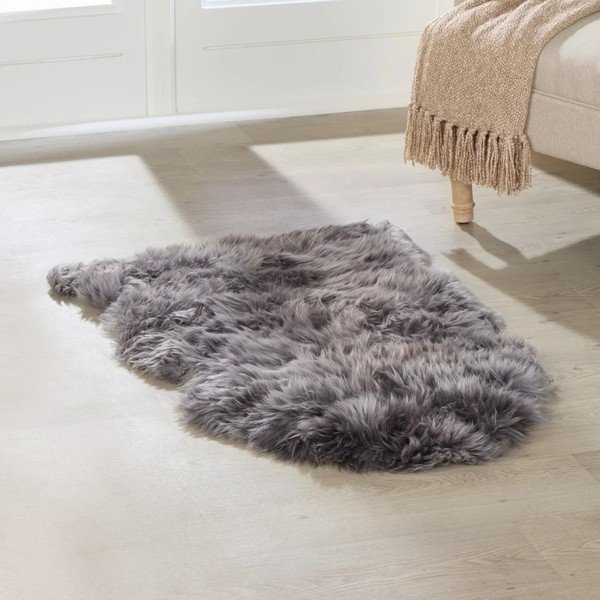 Siva prostirka od ovčje kože Native Natural Sheep 60 x 120 cm-image-2