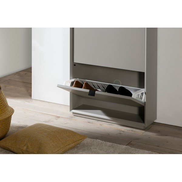 Sivi ormar za cipele s 4 ladicama Marckeric Luka-image-4