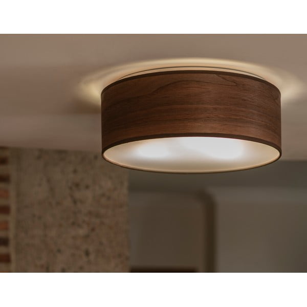 Stropna lampa od prirodnog furnira u boji drveta oraha Sotto Luce TSURI M, ⌀ 30 cm-image-3