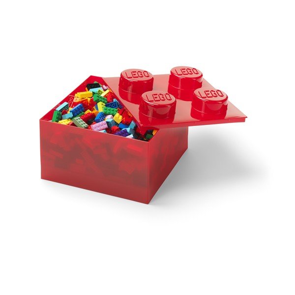 Crvena plastična dječja kutija za pohranu 25x25x18 cm – LEGO®-image-2