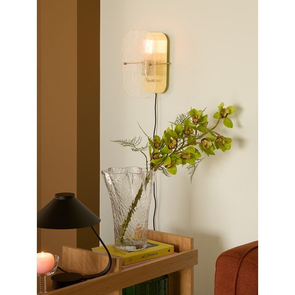 Mjedena zidna lampa s utikačem Ruffle – Hübsch-image-1