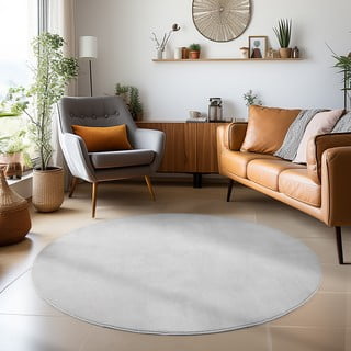 Svijetlo sivi periv okrugli tepih ø 160 cm Sky – Ayyildiz Carpets
