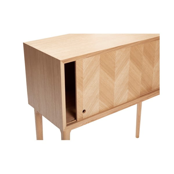 Komoda od hrastovine Hübsch Herringbone, visina 90 cm-image-2