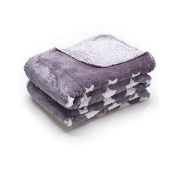 Bijelo-siva deka od AmeliaHome Starlight mikroperkala, 70 x 150 cm-image-1