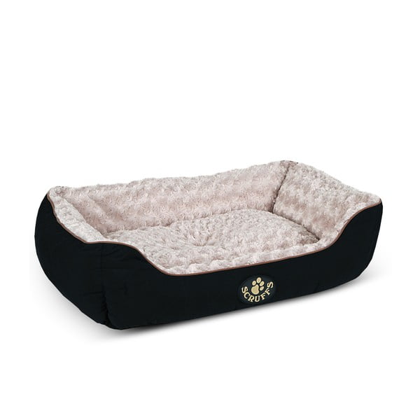 Crni plišani krevet za pse 60x75 cm Scruffs Wilton L – Plaček Pet Products