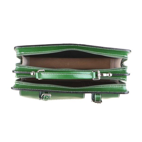 Zelena kožna torba Chicca Borse Gaia-image-4