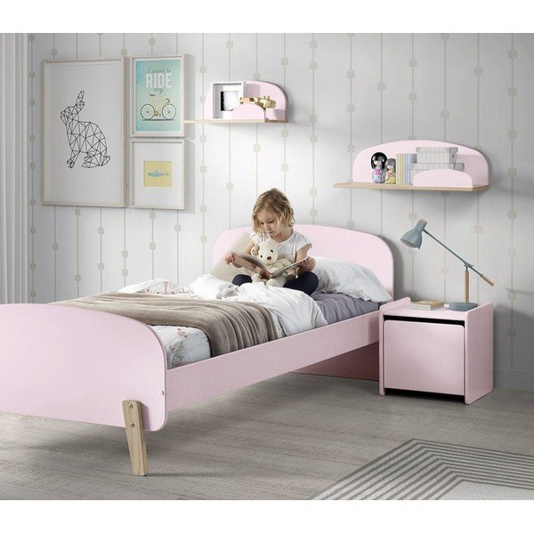 Ružičasti noćni ormarić Vipack Kiddy-image-1