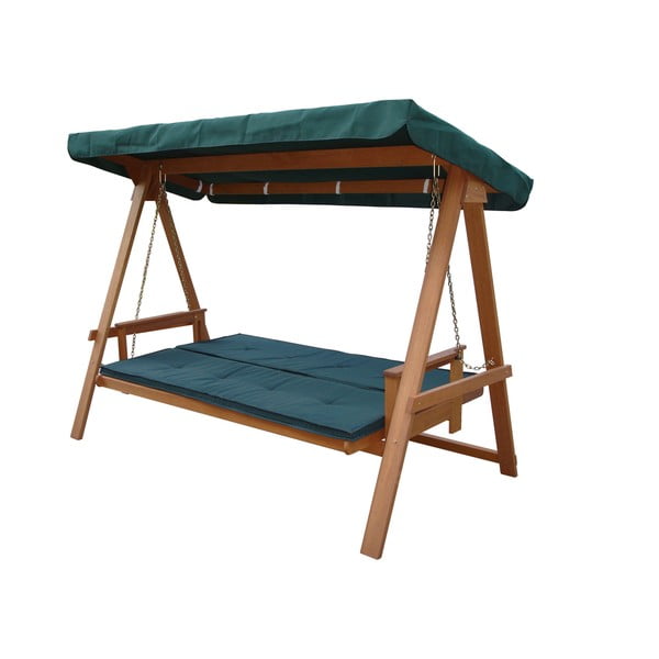 Zelena drvena vrtna ljuljačka Vegas Lux - Rojaplast-image-1