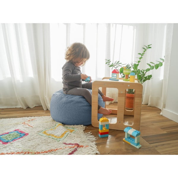 Sivi dječji tabure od bouclé tkanine Blue – Really Nice Things-image-1