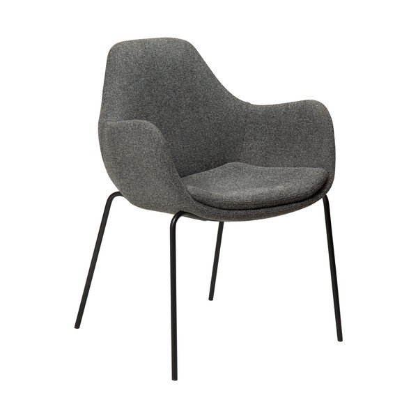Siva fotelja od bouclé tkanine Zimmer – DAN-FORM Denmark