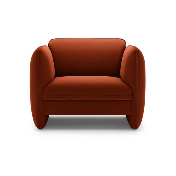 Ciglasta baršunasti fotelja Georgia – Micadoni -image-2