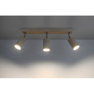 Drvena stropna svjetiljka Nice Lamps Ludwik, dužine 45 cm