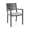 Antracitno siva metalna vrtna stolica Henna – Bizzotto