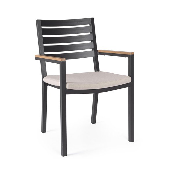 Antracitno siva metalna vrtna stolica Henna – Bizzotto