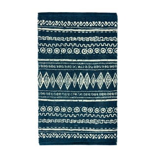 Plavo-bijeli pamučni tepih Webtappeti Ethnic, 55 x 110 cm