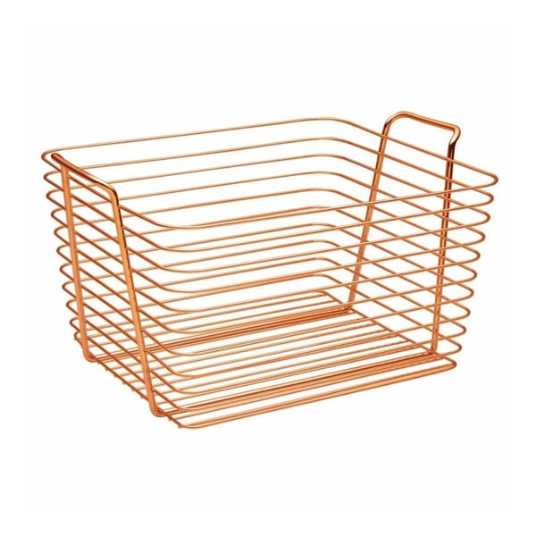 Narančasta metalna košara InterDesign Classico, 37,5 x 30 cm
