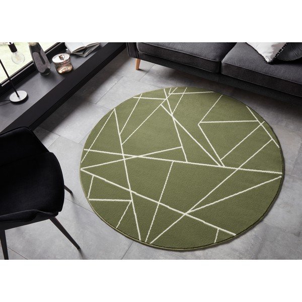 Zeleni tepih Ragami Velvet, ø 140 cm-image-1
