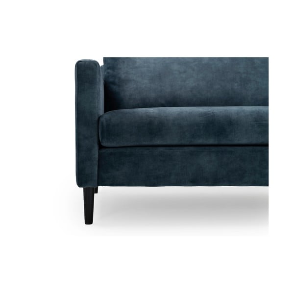Tamnoplava sofa s baršunastom površinom Scandic Adagio, širine 220 cm-image-1