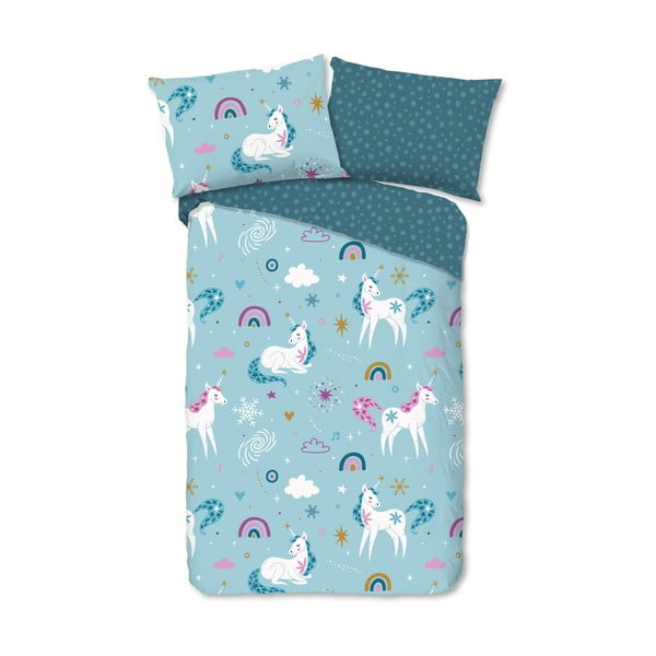 Flanelska dječja posteljina za krevet za jednu osobu 140x200 cm Snowycorn – Good Morning