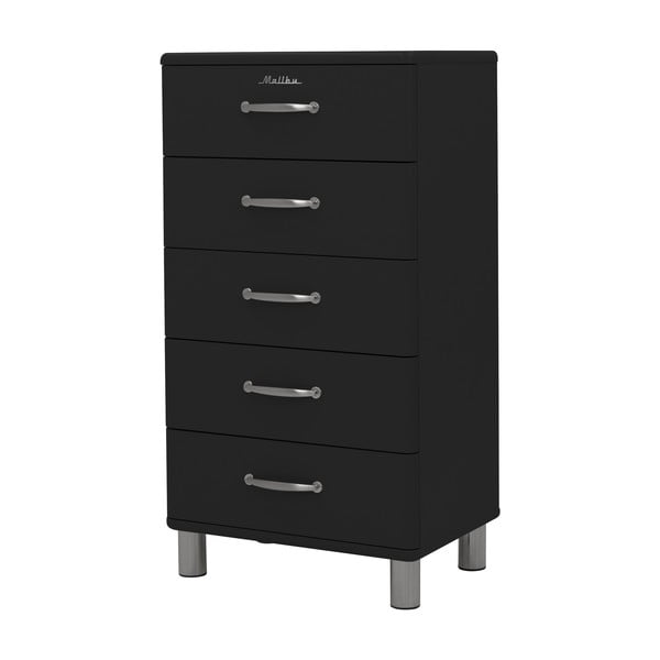 Crna visoka komoda 60x111 cm Malibu - Tenzo-image-2