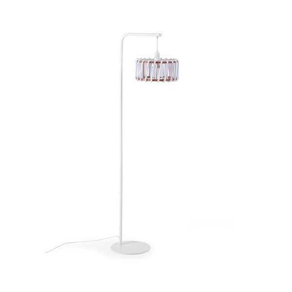Podna lampa s bijelom konstrukcijom i malim bijelim zaslonom EMKO Macaron-image-1