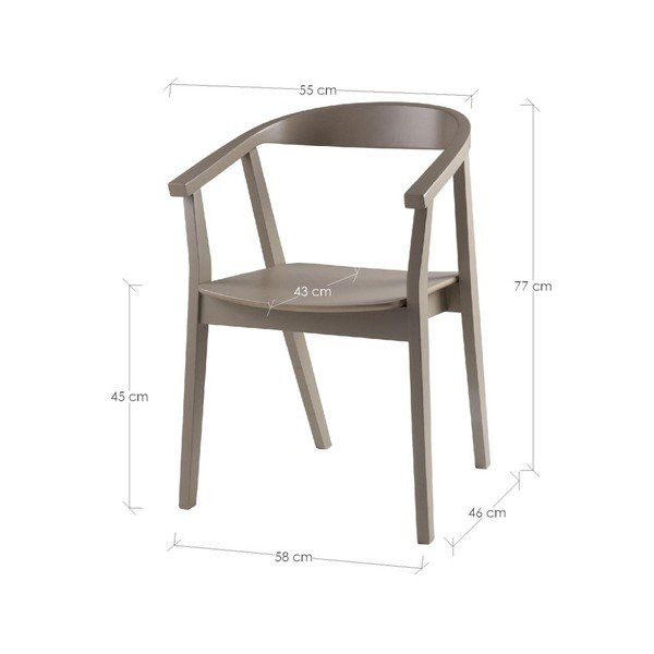 Set od 2 blago sive stolice sømcasa Donna-image-1