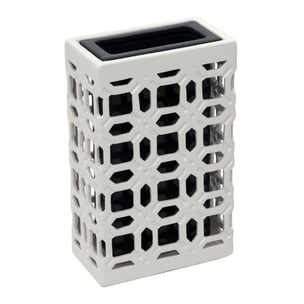 Crno-bijela keramička vaza Mauro Ferretti, visina 31,5 cm
