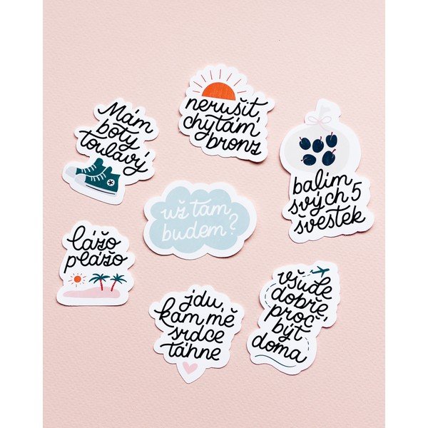 Setod 7 vinilnih naljepnica s motivom Travel quotes CZ Printintin-image-3