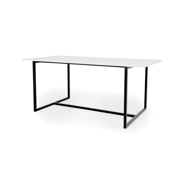 Bijeli blagovaonski stol s crnim metalnim postoljem Tenzo Mello-image-1