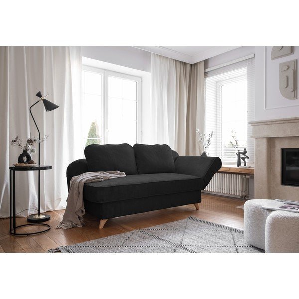 Antracitno siva ležaljka od samta (s desnim kutom) Chic Charlotte – Miuform-image-4