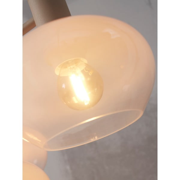 Bijela viseća svjetiljka sa staklenim sjenilom ø 43 cm Bologna – it's about RoMi-image-2