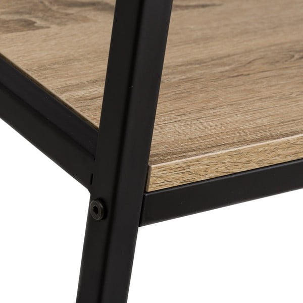 Crna/natur biblioteka u dekoru hrasta 60x180 cm Urban – Casa Selección-image-3