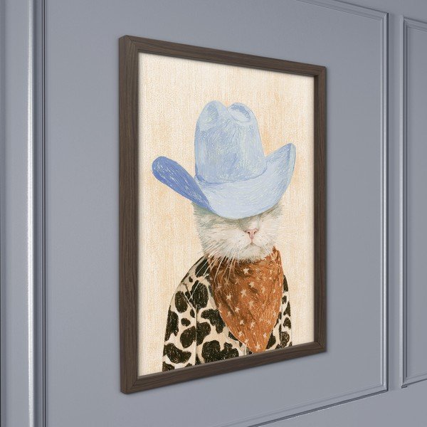 Tiskana slika s okvirom 30x40 cm Howdy Cat – Styler-image-1