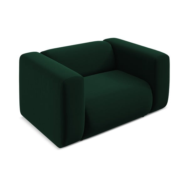 Tamno zelena baršunasti fotelja Ekahi – Makamii-image-3