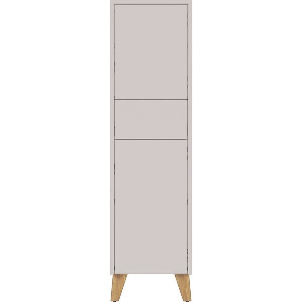 Krem visok kupaonski ormarić u mat dekoru 33x123 cm Arnea – Germania-image-3