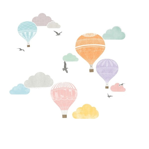 Set zidnih naljepnica Ambiance Montgolfier-image-1