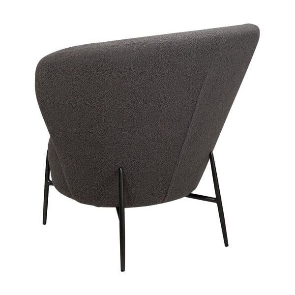 Siva fotelja od bouclé tkanine Orbit – DAN-FORM Denmark-image-1