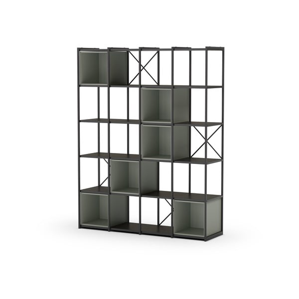 Zelena/crna biblioteka 140x179 cm Anya – Marckeric-image-2