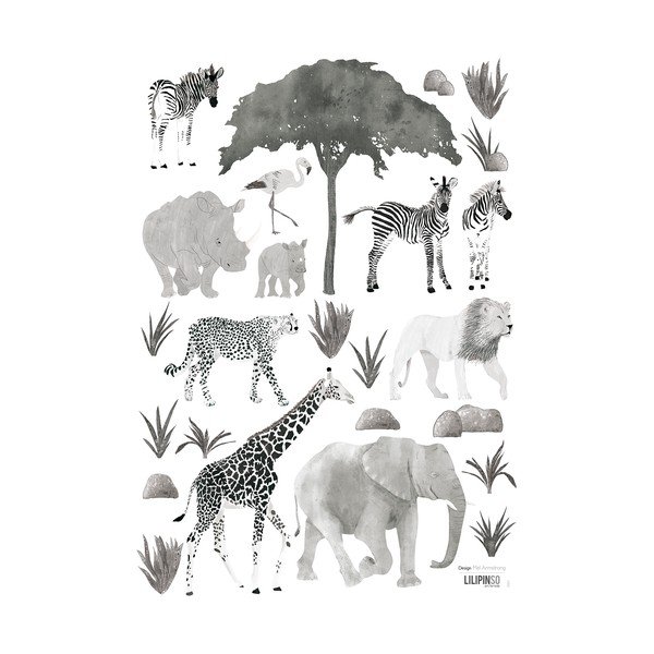 Naljepnice 30x42 cm Wild Animals – Lilipinso