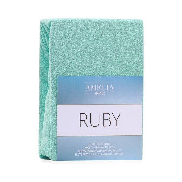 Zelena elastična plahta AmeliaHome Ruby Siesta, 220/240 x 220 cm-image-2