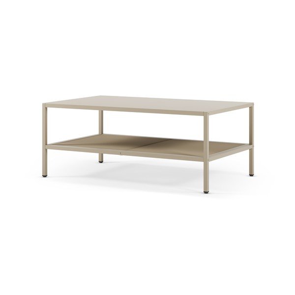 Krem metalni stolić za kavu 60x100 cm Fayna – Marckeric-image-3