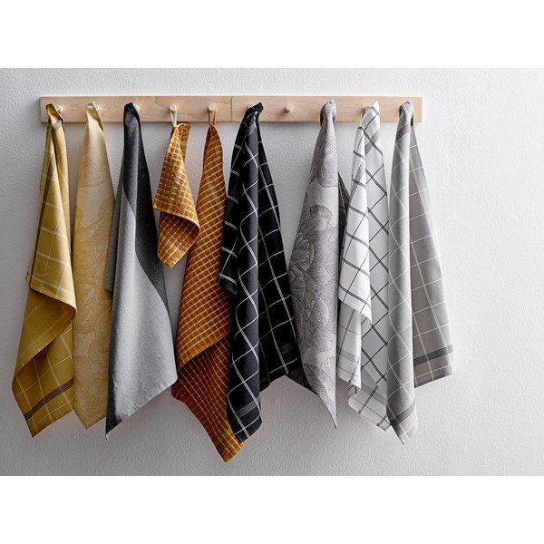 Žuti kuhinjski ručnik iz pamuka Södahl Geometric, 50 x 70 cm-image-3