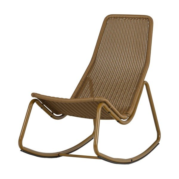 Oker žuta od umjetnog ratana vrtna fotelja Tom – WOOOD