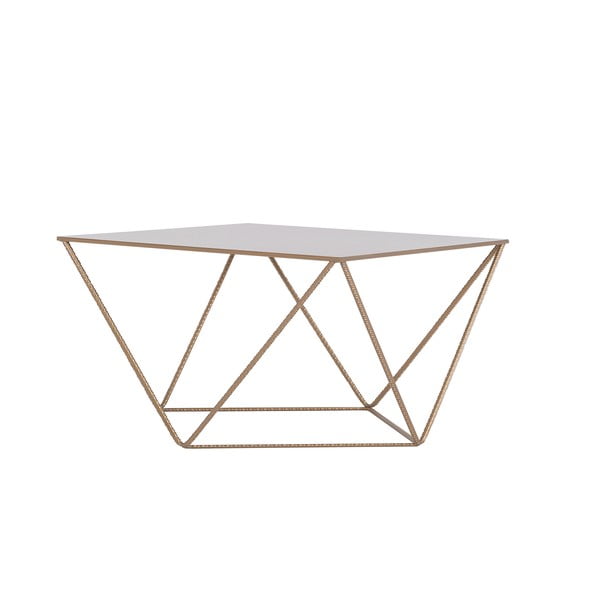 Stol za kavu zlatne boje Custom Form Daryl, 80 x 80 cm