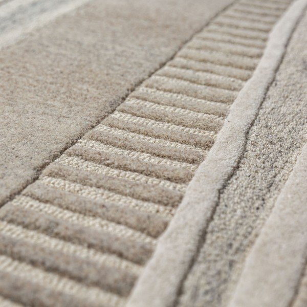 Sivo-bež ručno rađen vunen tepih 140x200 cm Lira  – Flair Rugs-image-4