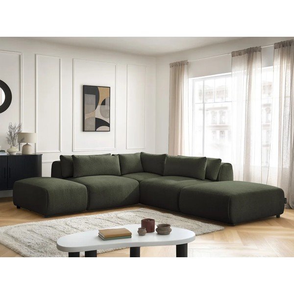 Zelena podesiva kutna garnitura Jana – Bobochic Paris-image-1