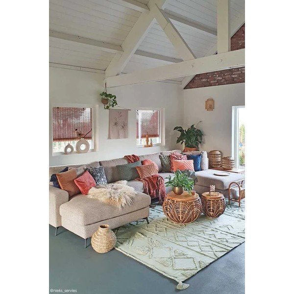 Svijetlo zeleni periv/ručno rađen pamučan tepih 170x240 cm Tribu Olive – Lorena Canals-image-4