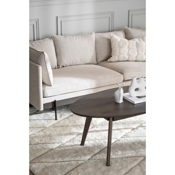 Tamno smeđi stolić za kavu u dekoru hrasta 65x130 cm Yumi – Rowico-image-4