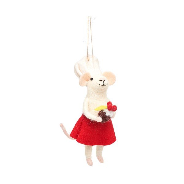 Vunen ukas za božićno drvce 14 cm Mary Baker Mouse – Sass & Belle