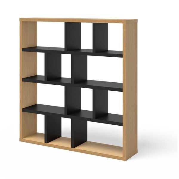 Crna/u prirodnoj boji biblioteka u dekoru hrasta 150x159 cm Berlin – TemaHome-image-2